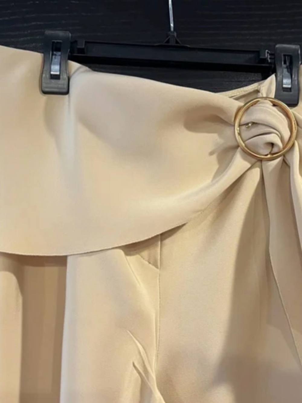 Prada Silk Draped Trousers Cream w/ O-ring IT44 (8/10) #quietluxury #elitedesign - Picture 5 of 12